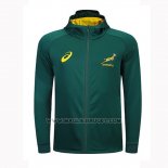 Giacca Con Cappuccio Sud Africa Springbok Rugby 2018-2019 Verde